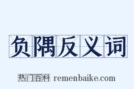 负隅反义词是什么意思的图片